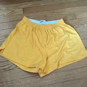 Like new yellow gold soffe shorts
